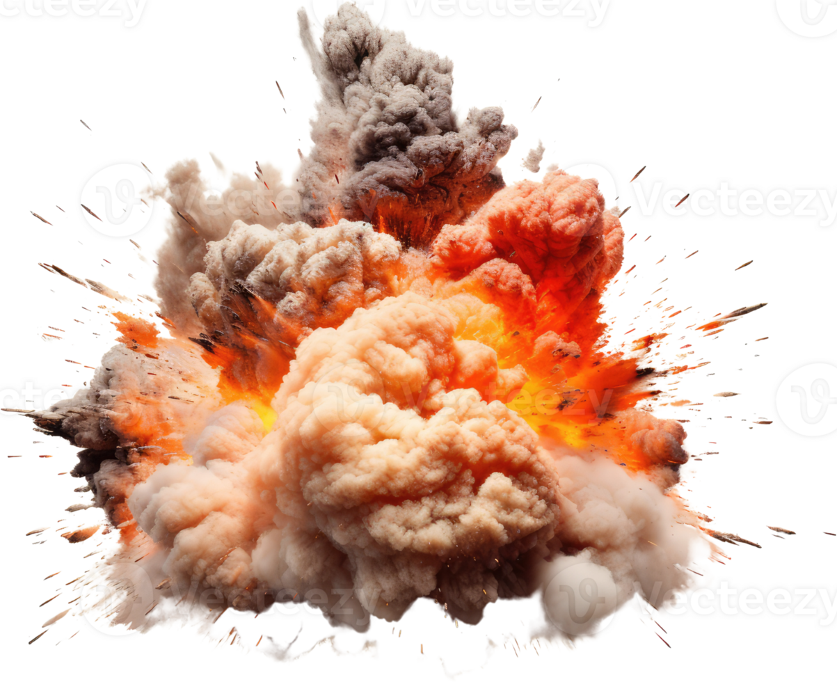 AI generated Explosion of smoke png
