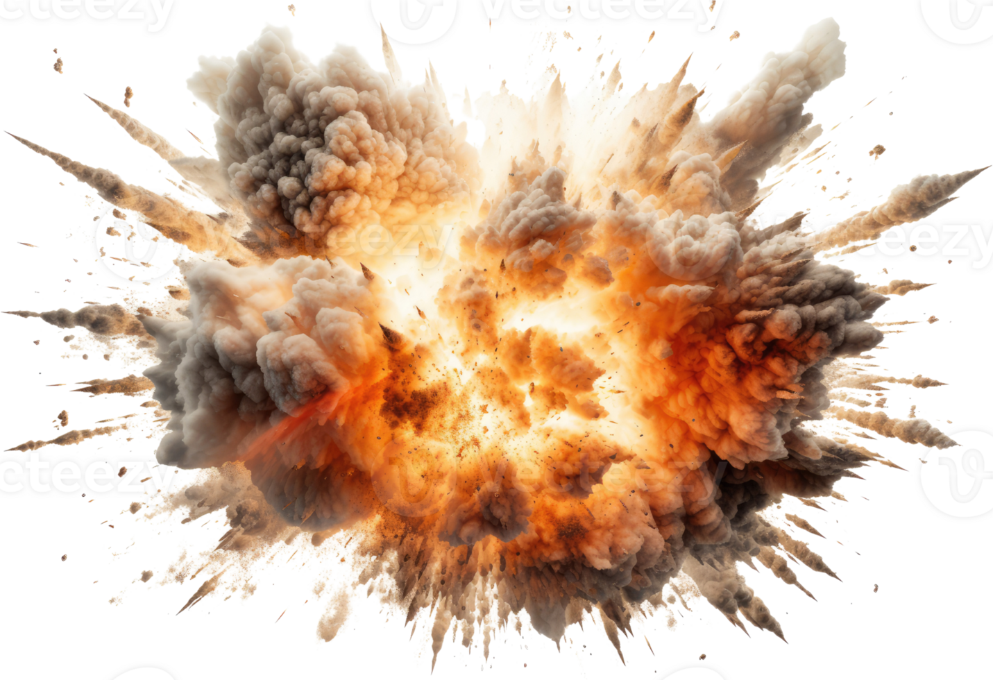 AI generated Explosion of smoke png