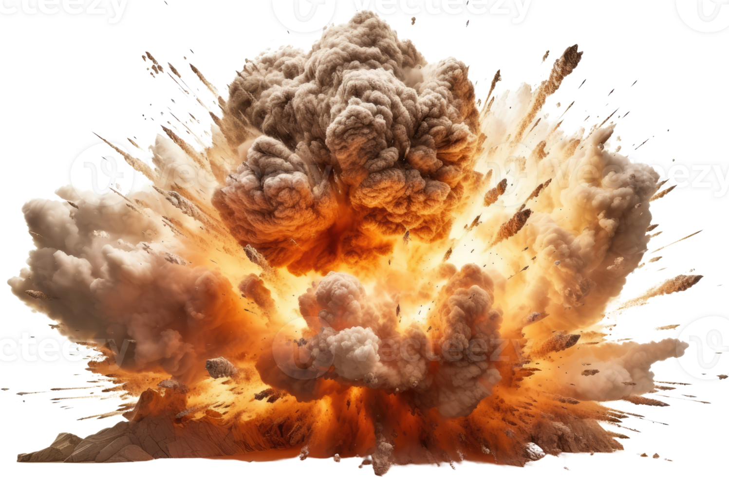 AI generated Explosion of smoke png