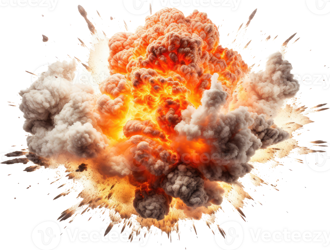AI generated Explosion of smoke png