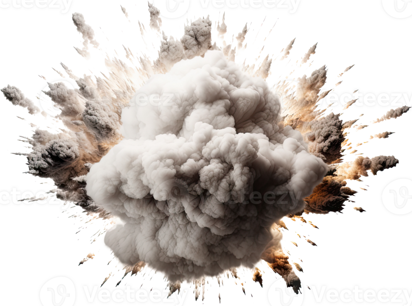AI generated Explosion of smoke png