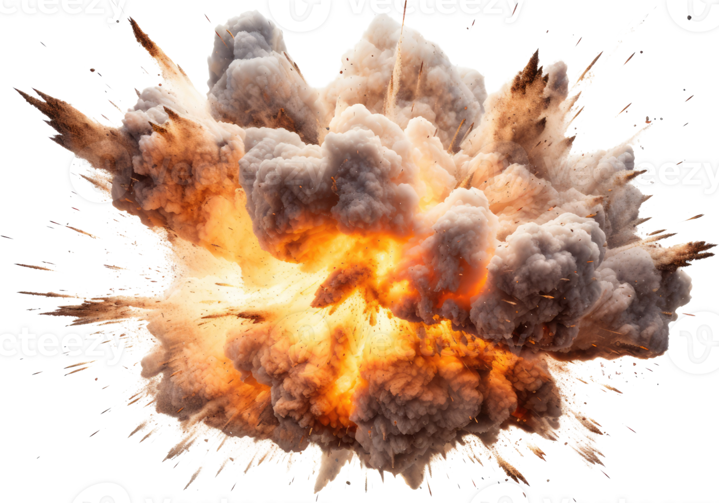 AI generated Explosion of smoke png
