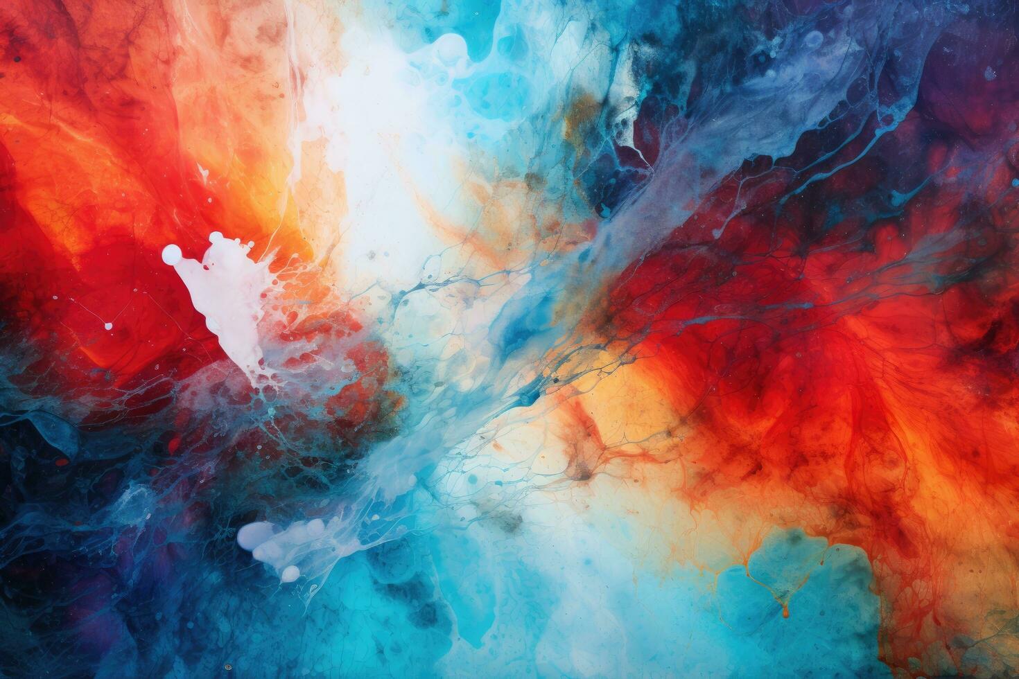 AI generated Abstract watercolor background. Multicolored brush strokes on canvas, Colorful abstract background wallpaper featuring a modern motif visual art created with mixtures of oil paint photo