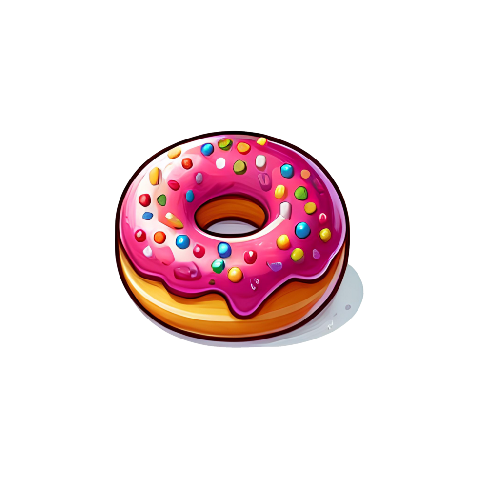 AI generated cartoon donut transparent background 35996855 PNG