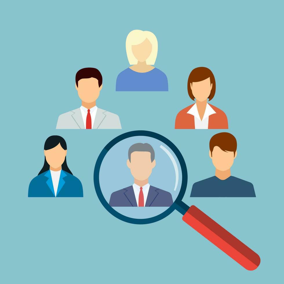 Human resources management select employee vector