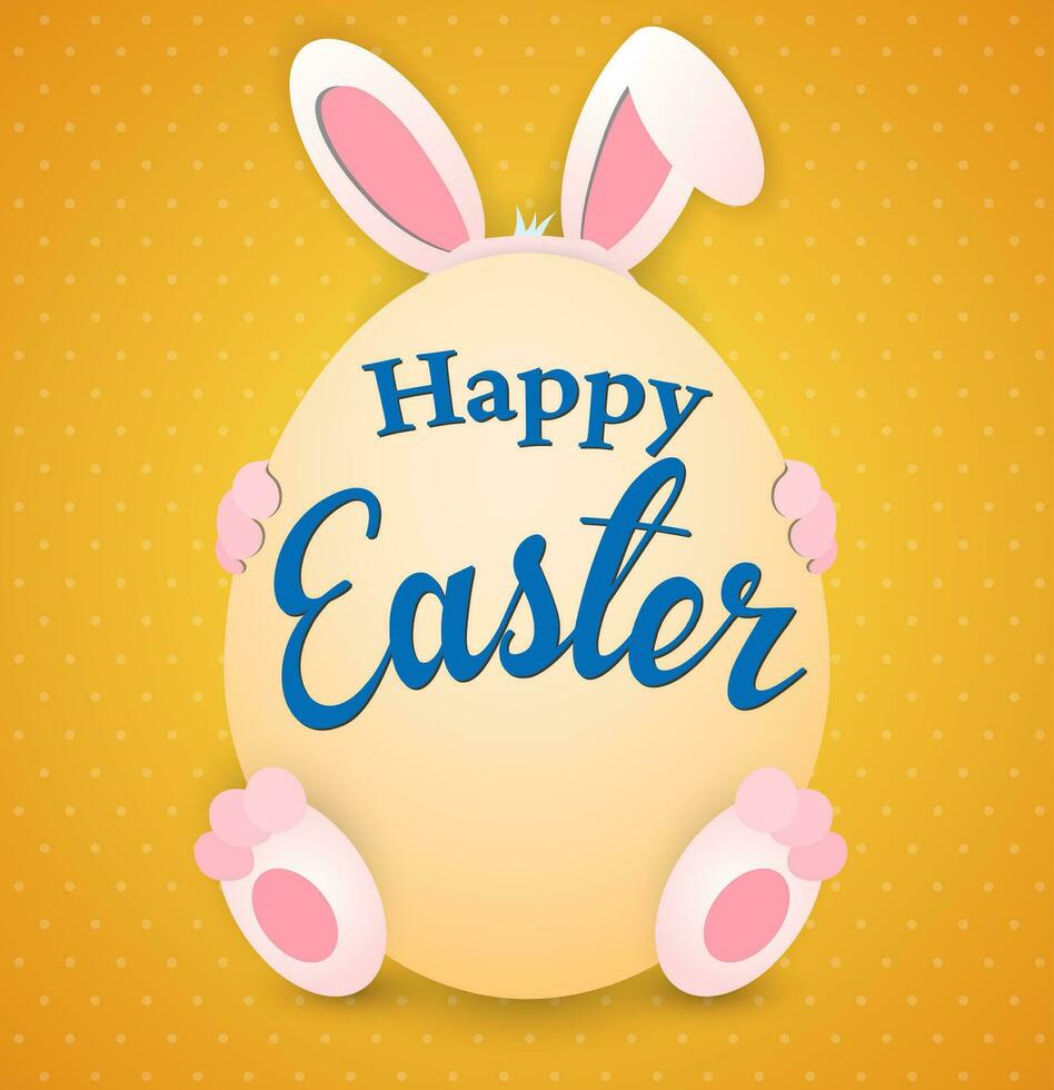 Funny easter greeting card vector