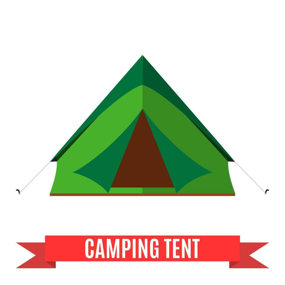 Camping tent vector icon.