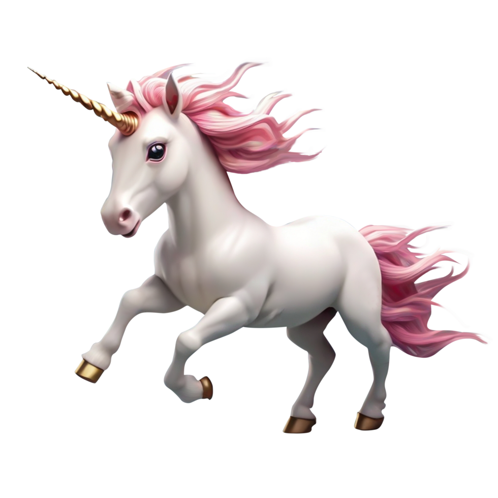 AI generated 3d cute unicorn png