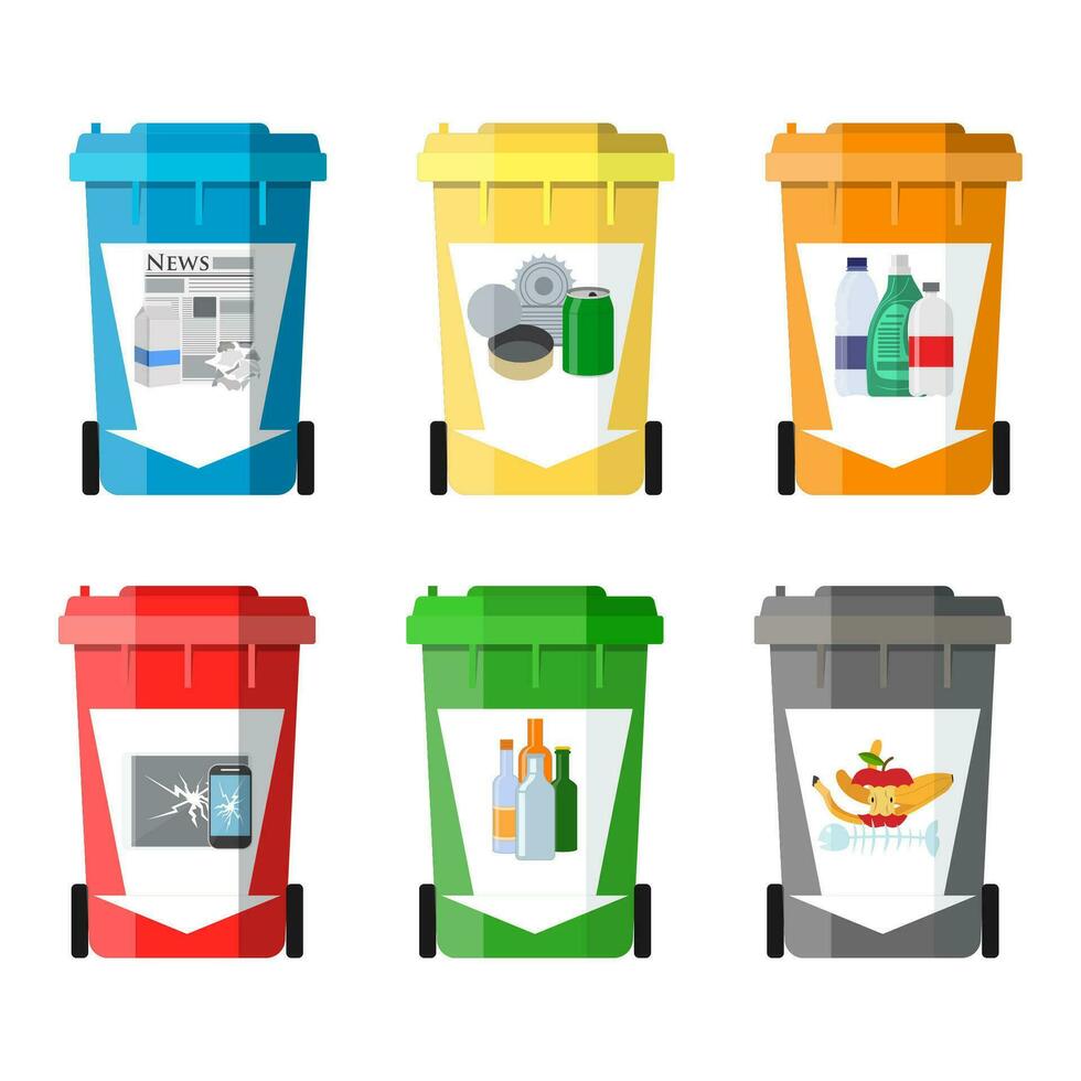 Waste management concept vector