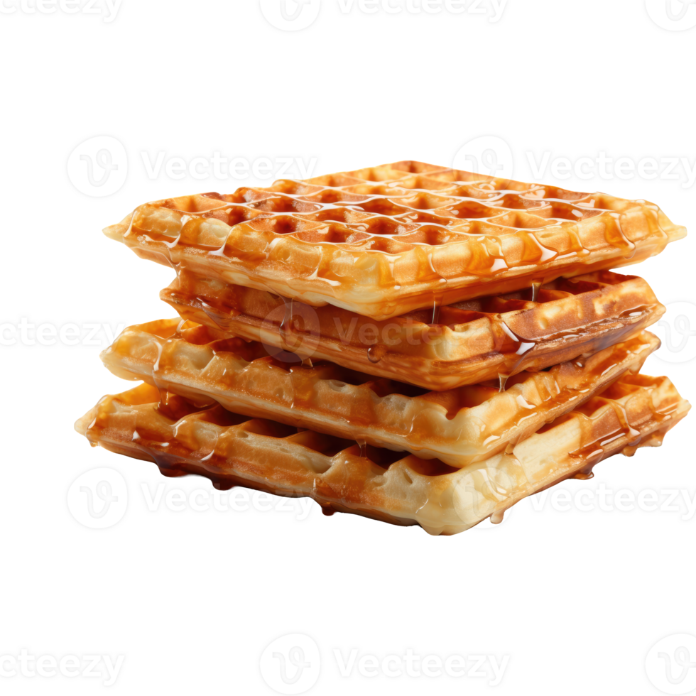 AI generated waffles are ready to be served png