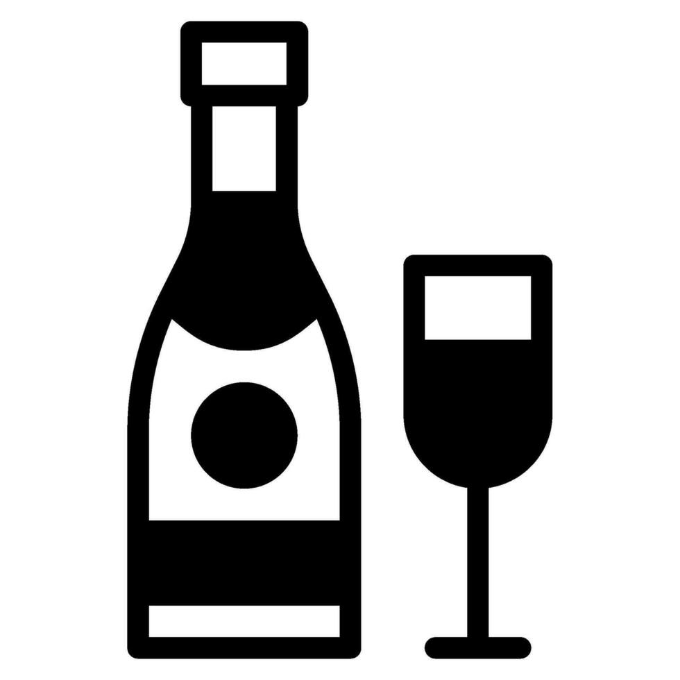 Champagne icon for uiux, web, app, infographic, etc vector