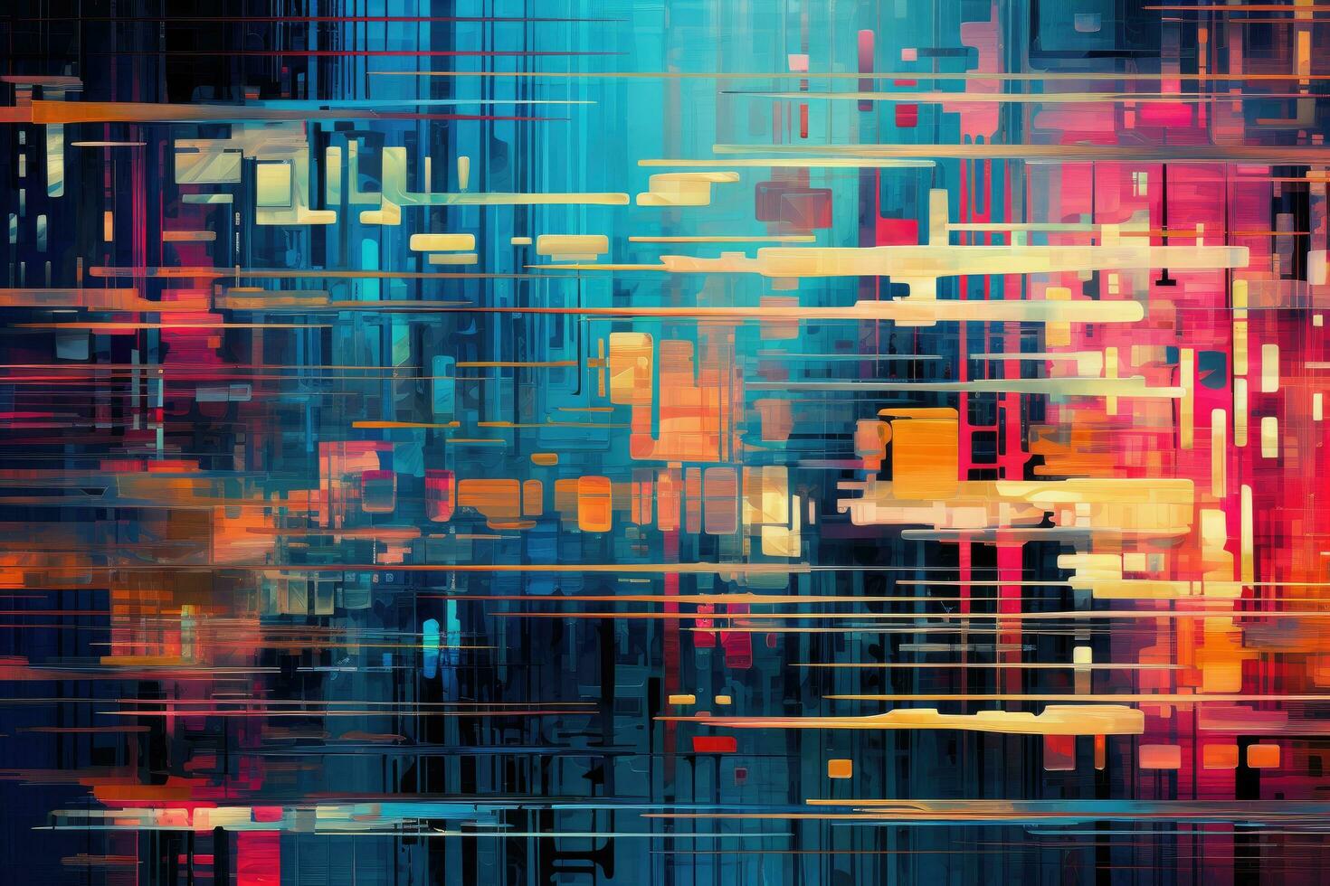 AI generated abstract colorful background with some smooth lines in it and some grunge effects,  AI Generated photo