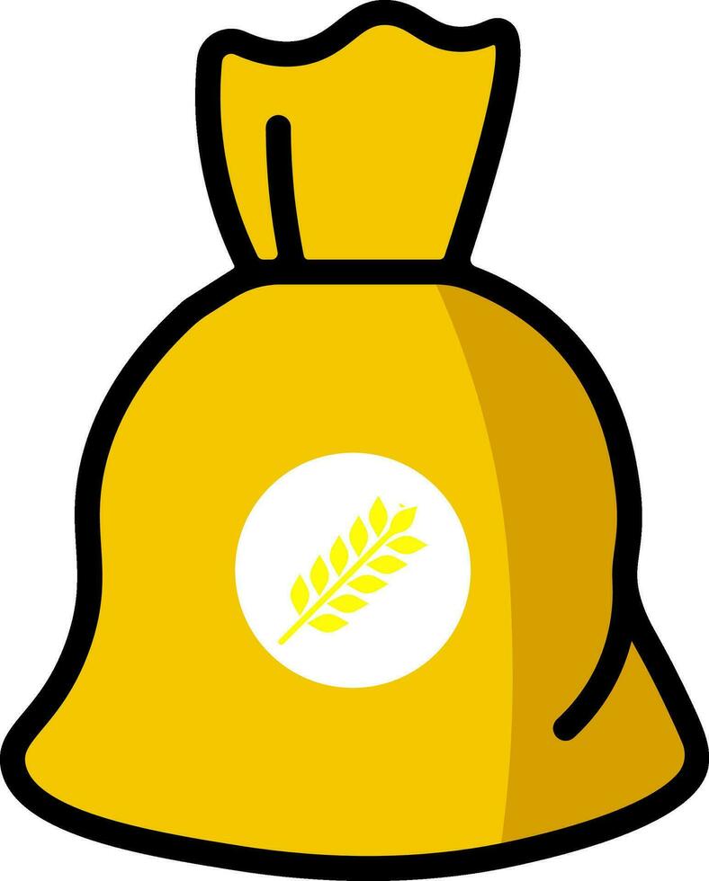 Grain Wheat Bag Vector Illustration