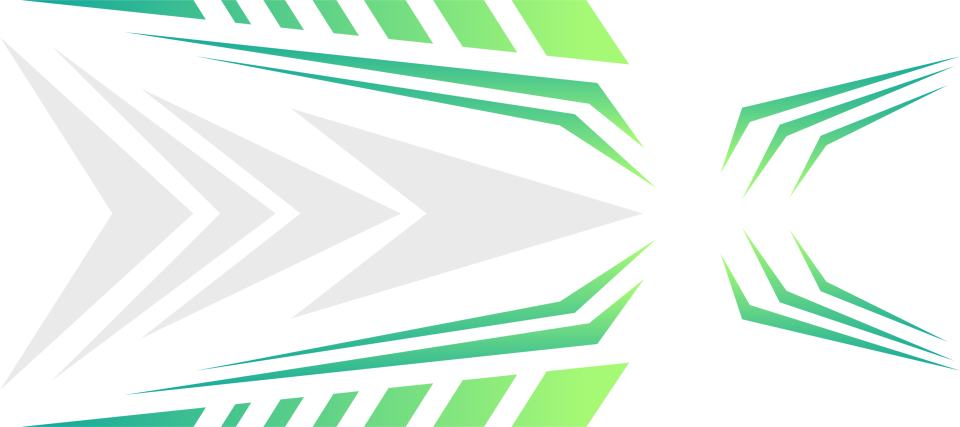sporty arrow green gradient jersey abstract background transparent png