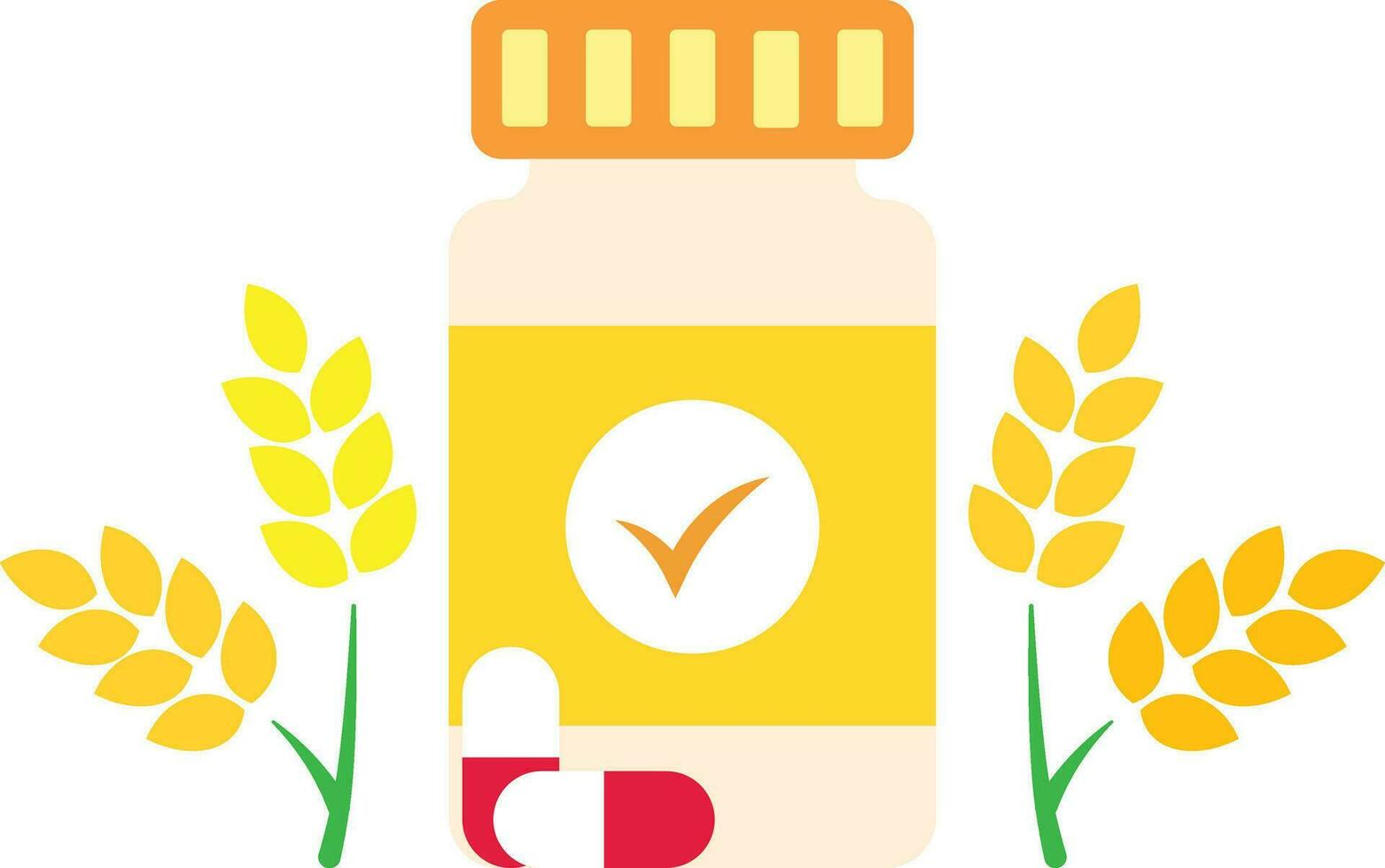 Herb Supplement Full Vector Illustration