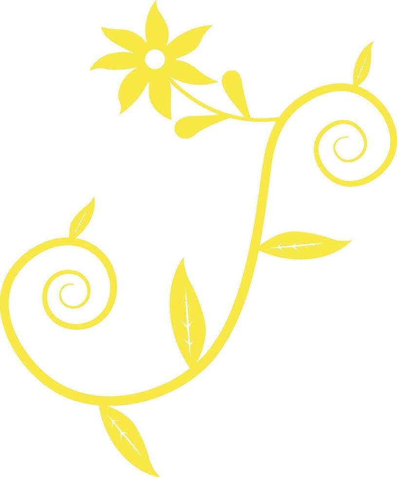 Flower Vines Silhouette Vector Illustration