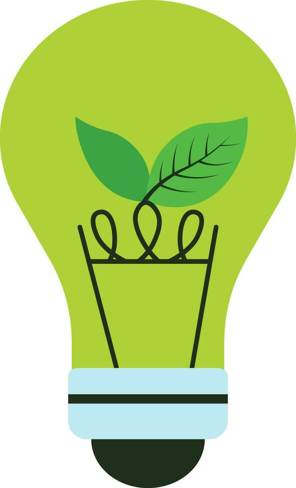 Green Nature Concept Bulb Vector Illustration