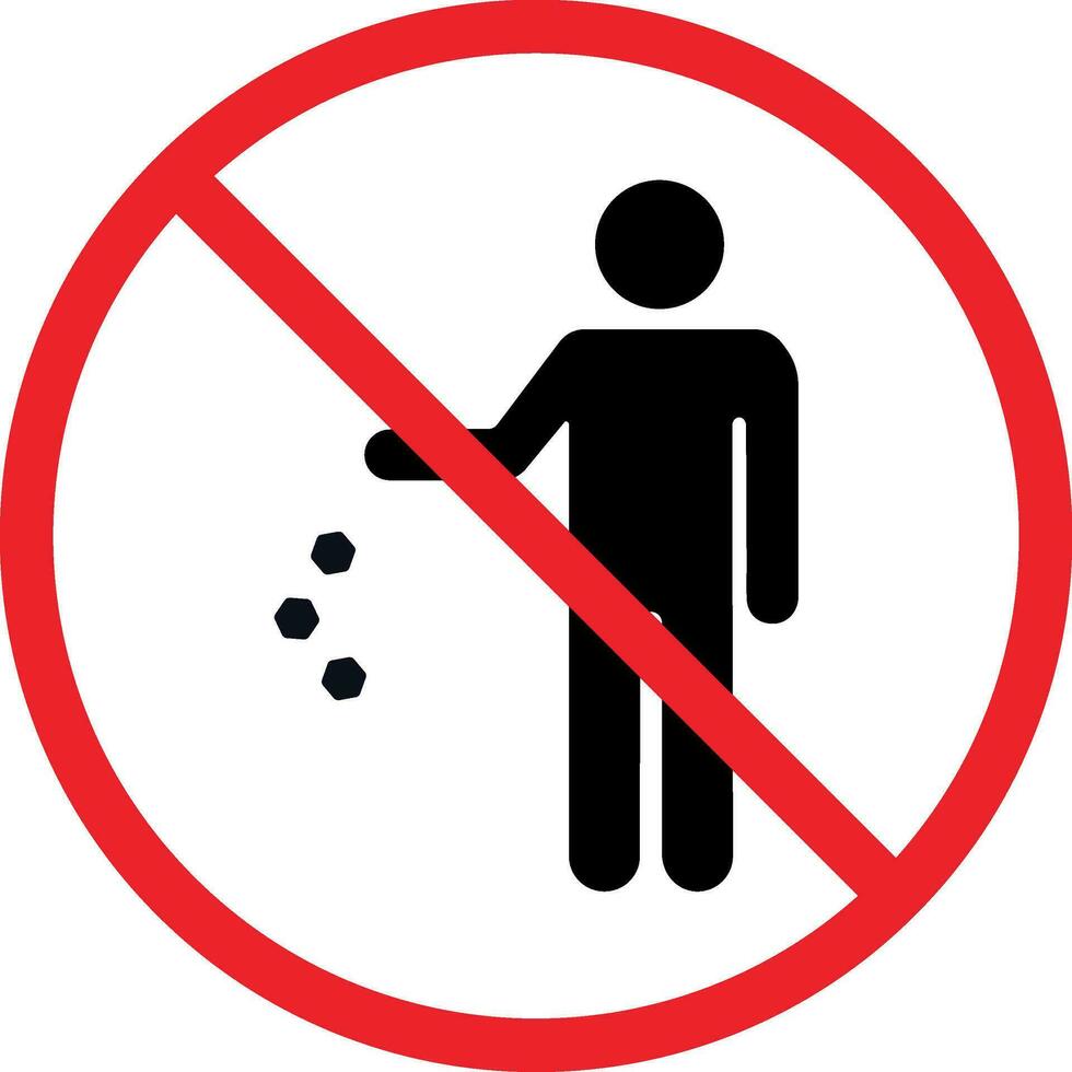 Do Not Litter Sign Vector Illustration