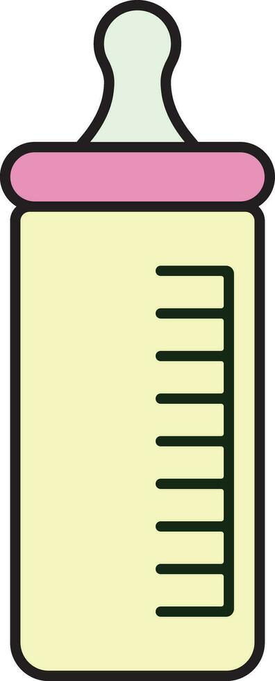 Milk Baby Bottle Vector Illustration