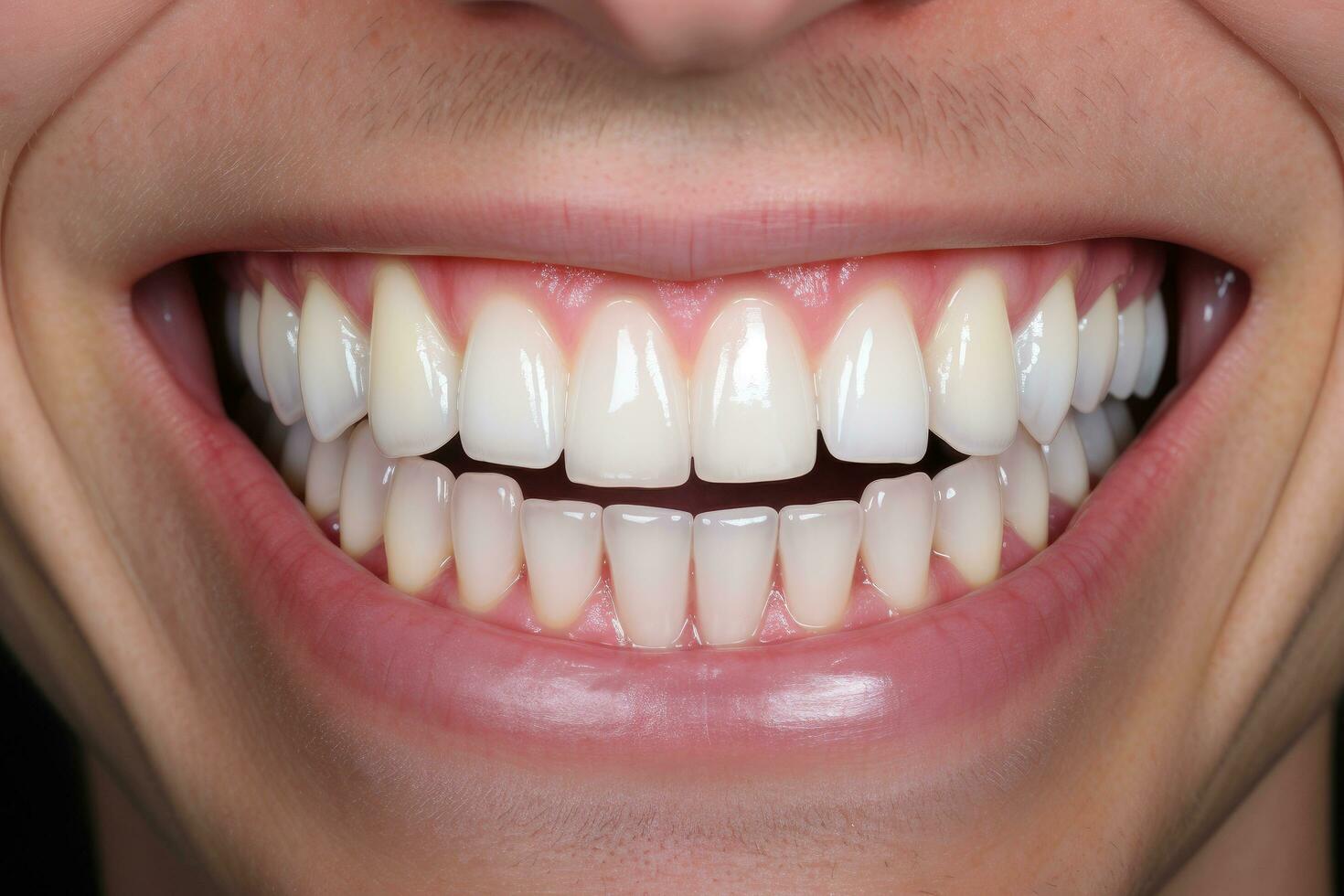 AI generated Teeth whitening. Close-up of a woman's teeth, Beer tents and fairground rides on the Oktoberfest in Munich, AI Generated photo