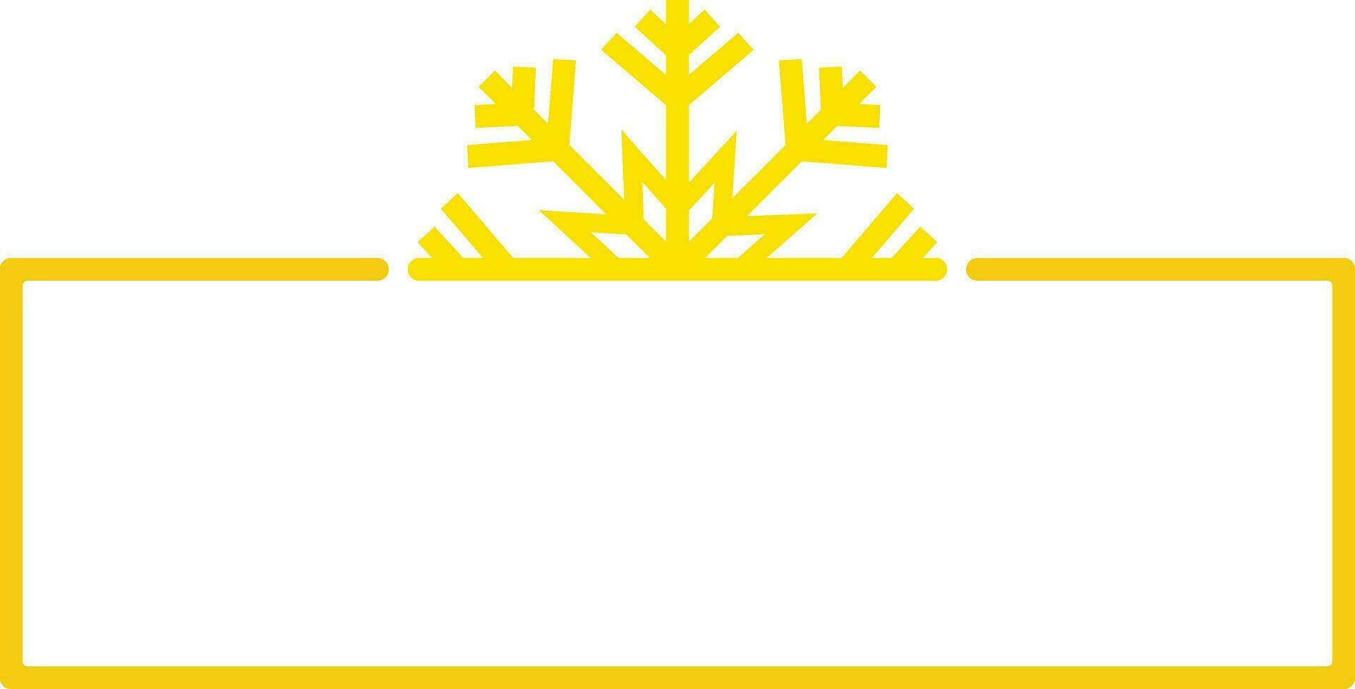 Half Snow Flakes Frame Vector Illustration