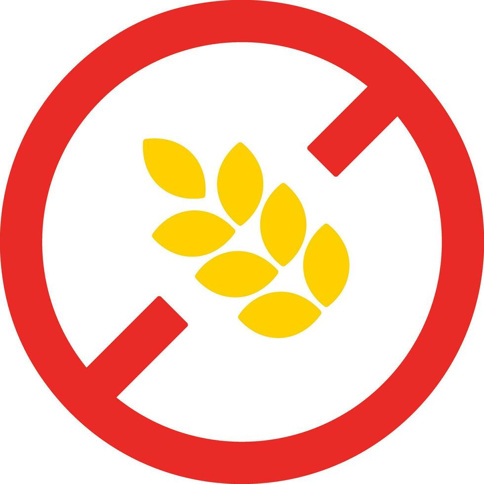 Gluten Free or No Gluten Vector Illustration