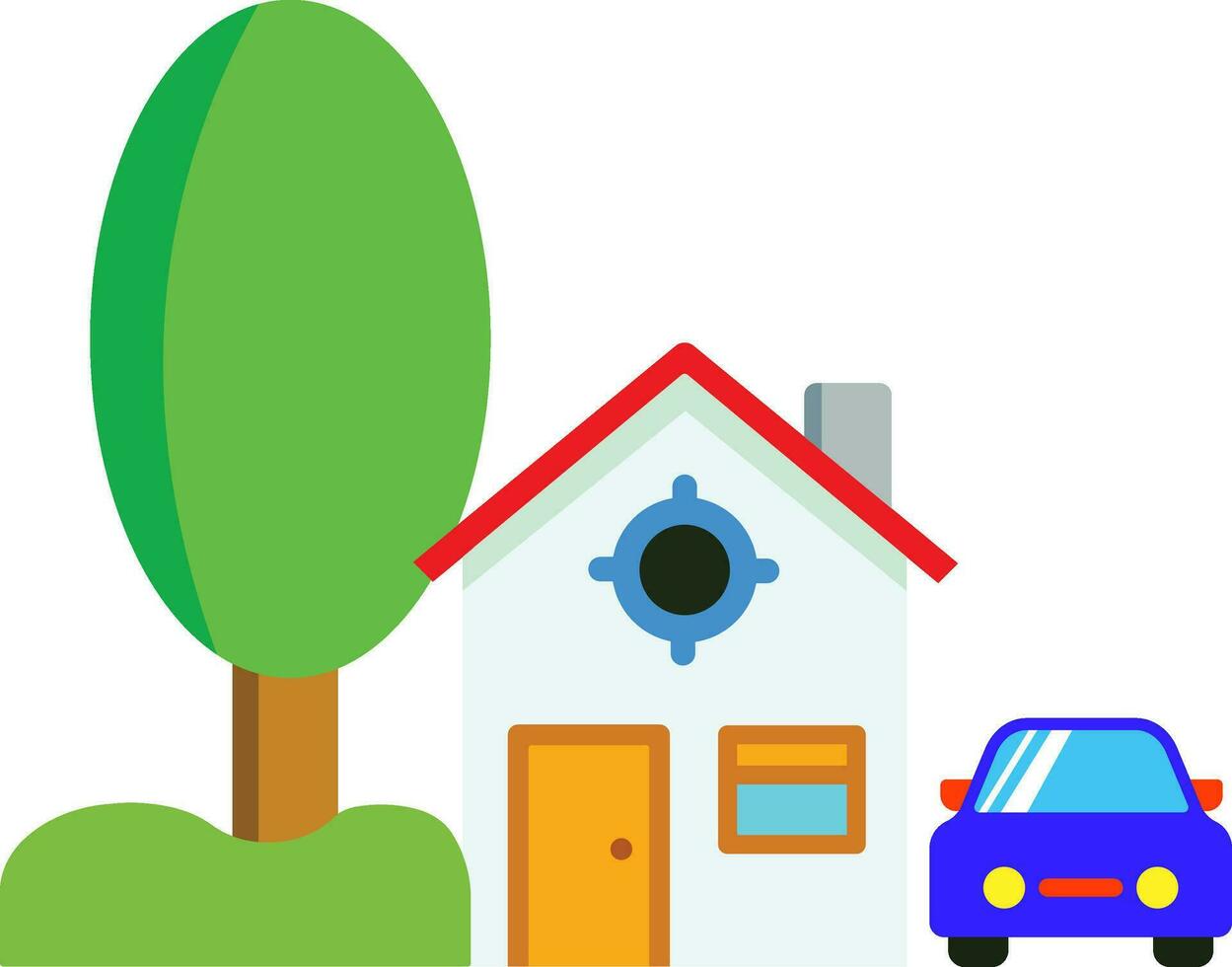 hogar y coche préstamo vector ilustración