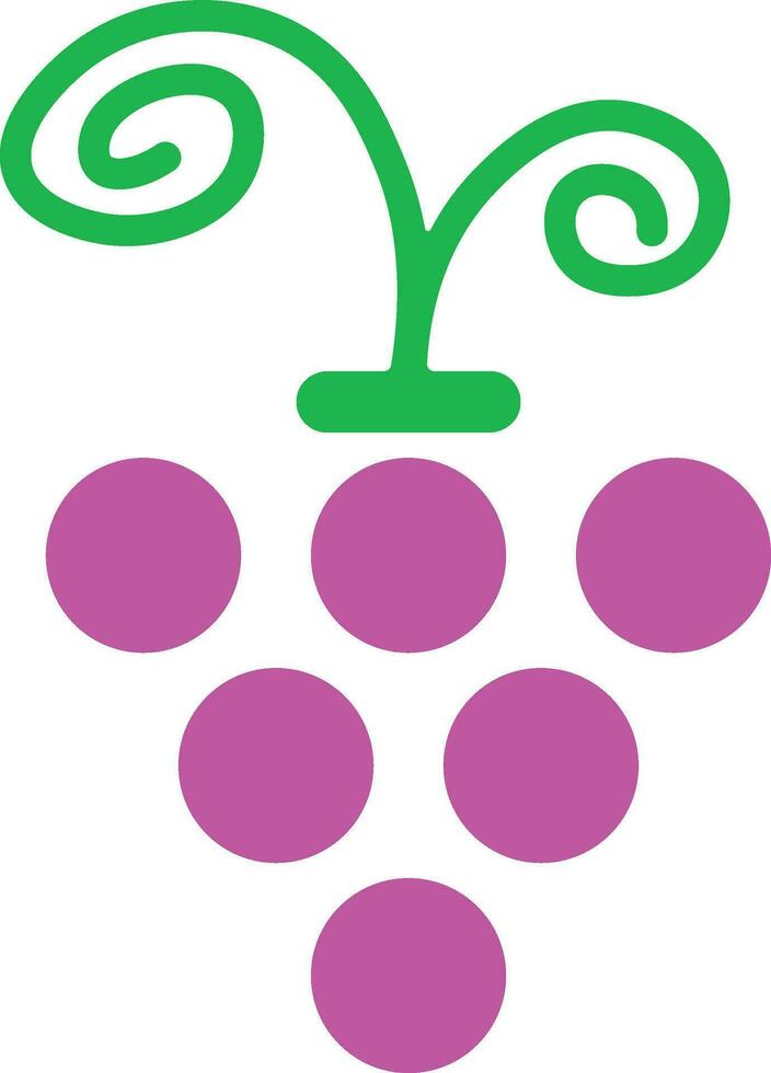 Purple Grape Cartoon Vector Illustration