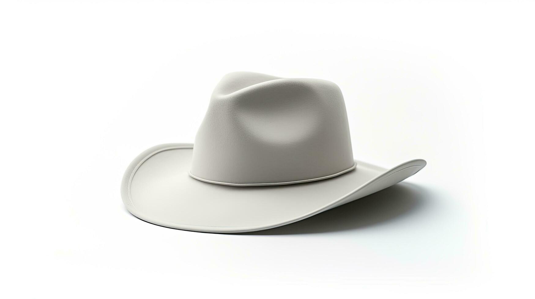 AI generated Retro fedora hat on white background photo