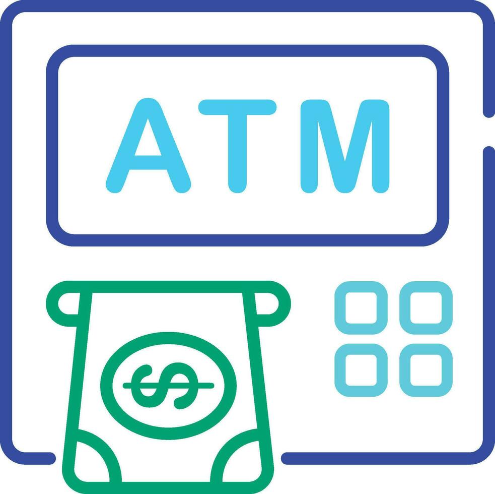 Beautiful ATM Machine Vector Illustration