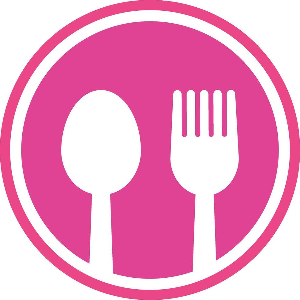 Food Logo With Spoon And Fork Vector Illustration