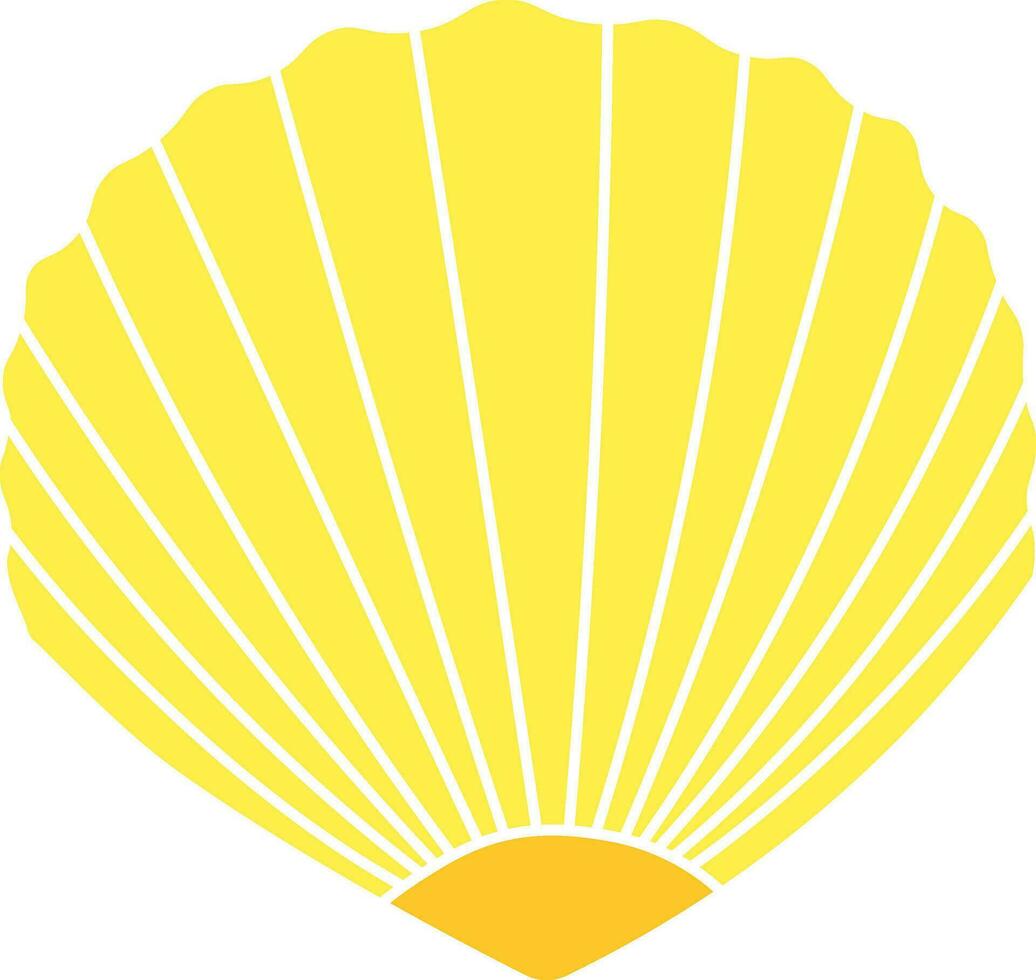 Sea Shell No Outline Vector Illustration