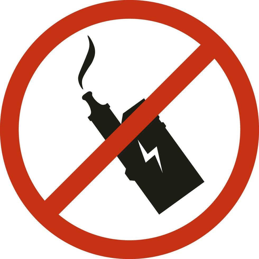 No E-Cigarette Vector Illustration