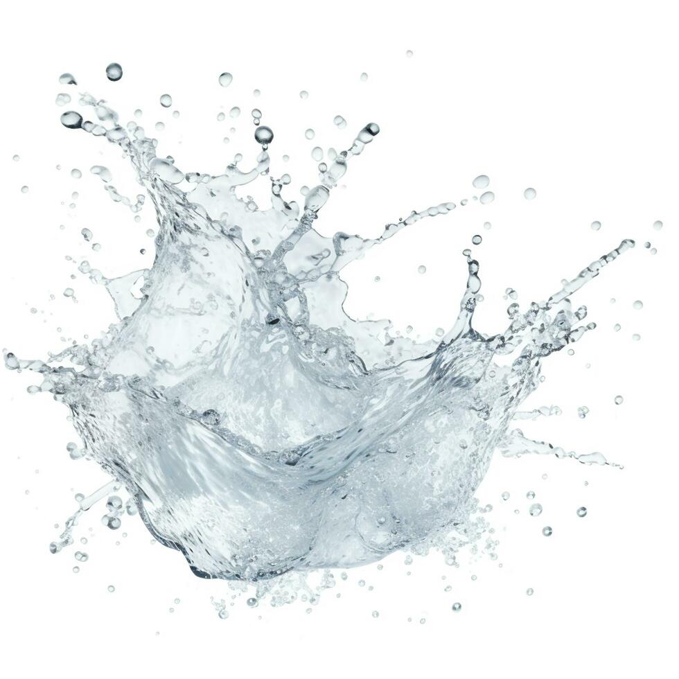 AI generated Hyper-Realistic Photo of water Splash isolated on background.