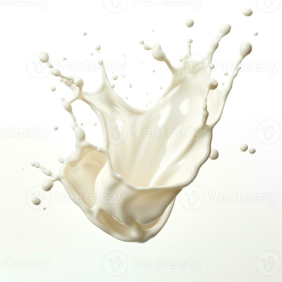 AI generated Hyper-realistic photo of Milk Splash isolated on a white background