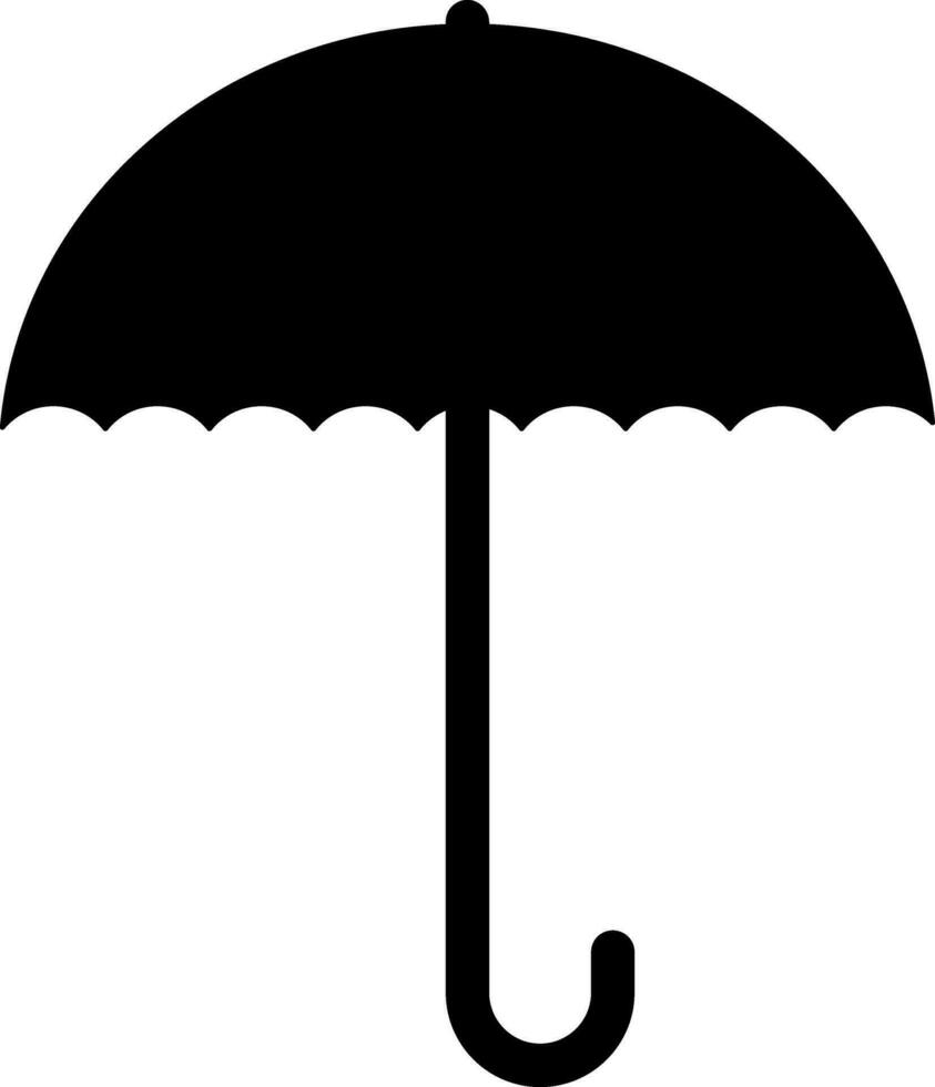 Umbrella Silhouette Icon Vector Illustration