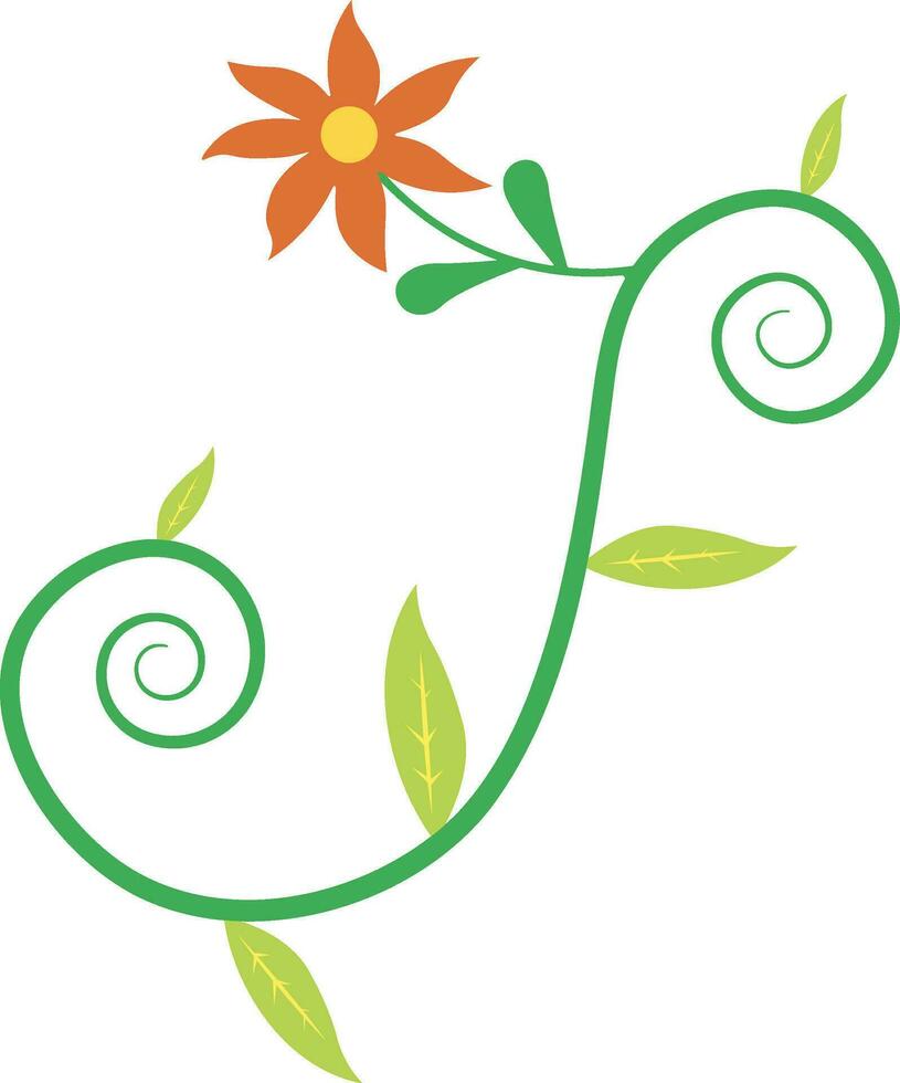 Beautiful Flower Vines Vector Illustration