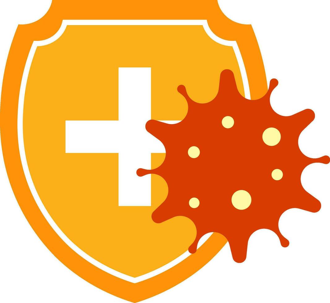 Anti Bacteria Shield Icon Illustration vector
