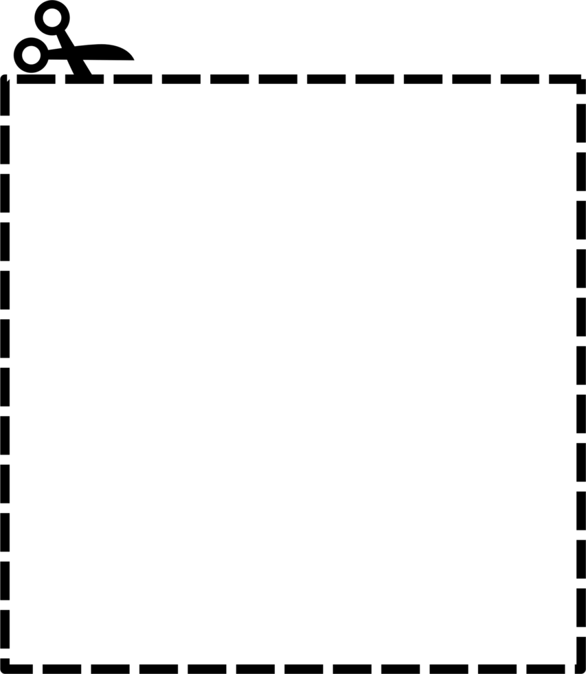 Cut here shapes line png