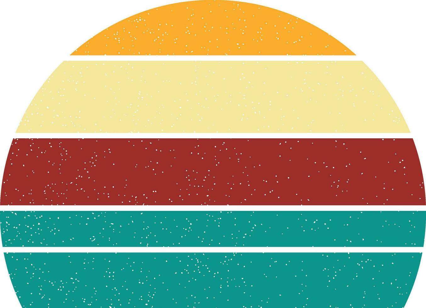 retro vintage circle sunset background element for tshirt design template vector