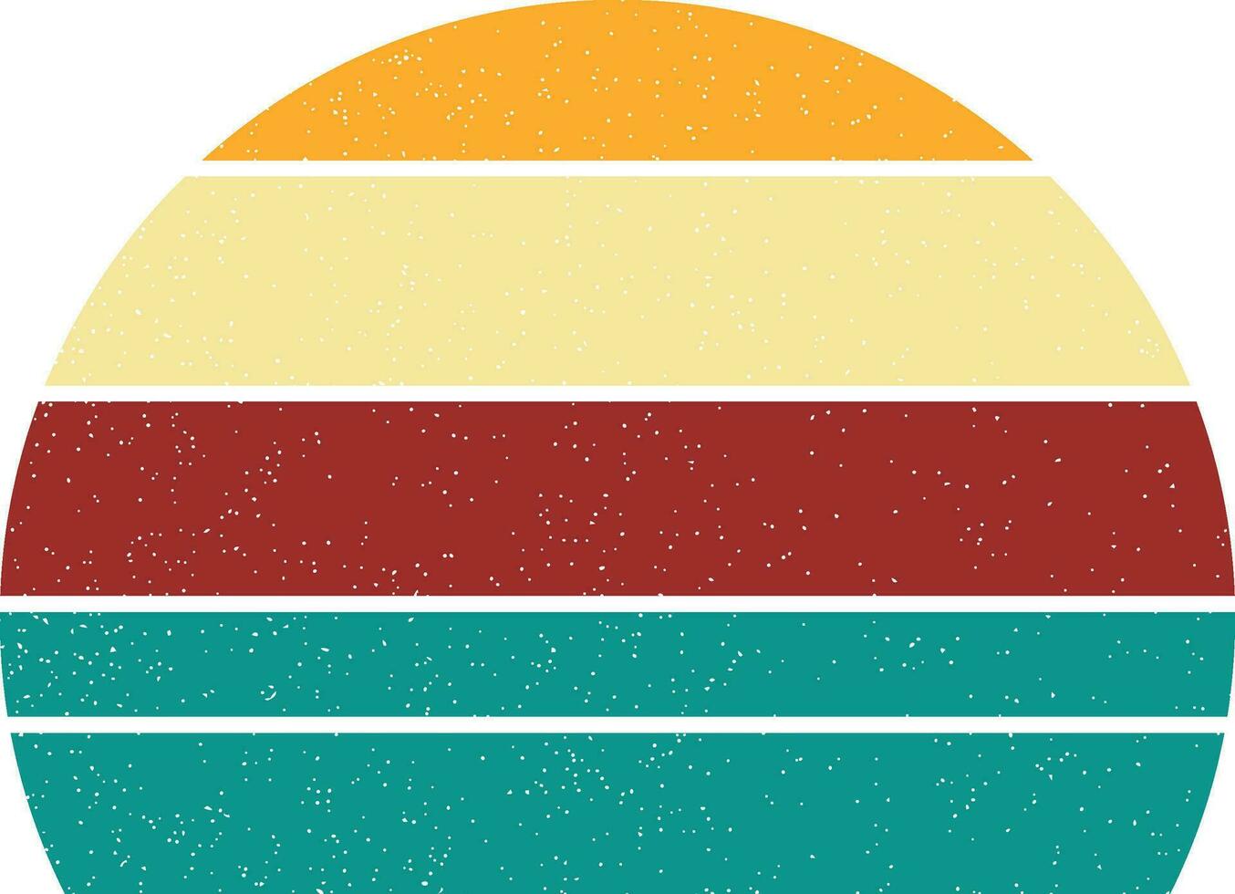 retro vintage circle sunset background element for tshirt design template vector