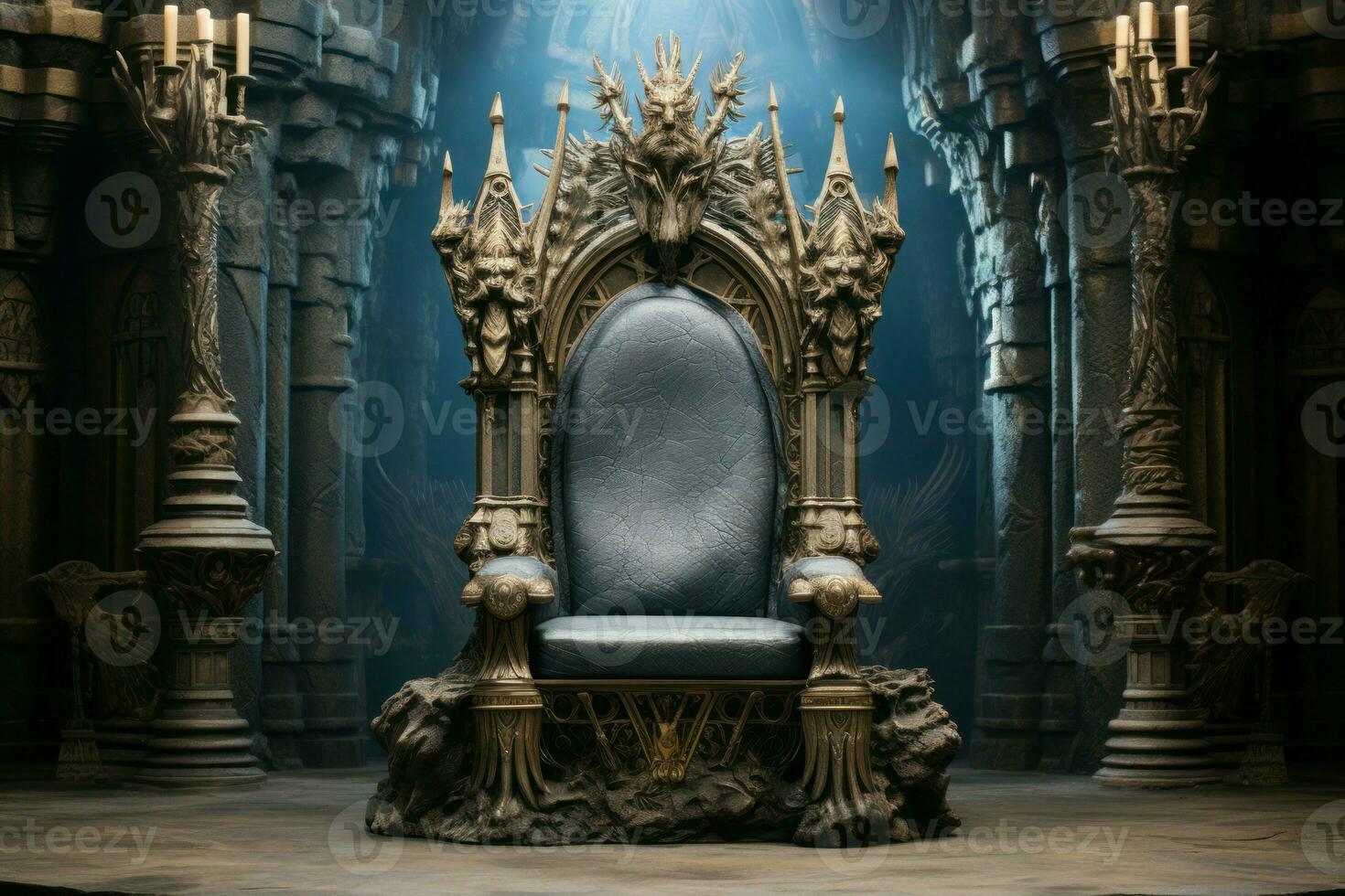 AI generated Grandiose Castle throne. Generate Ai photo