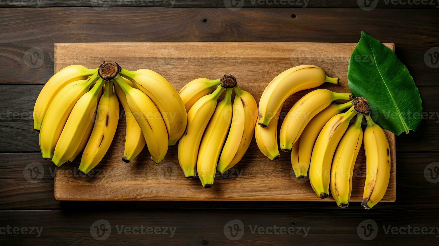 AI generated Sweet banana on the cutting board AI Generative photo