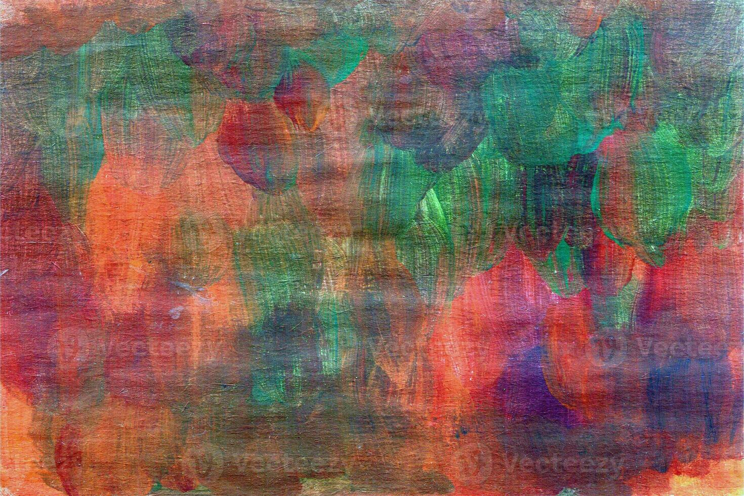 Orange green acrylic background texture photo