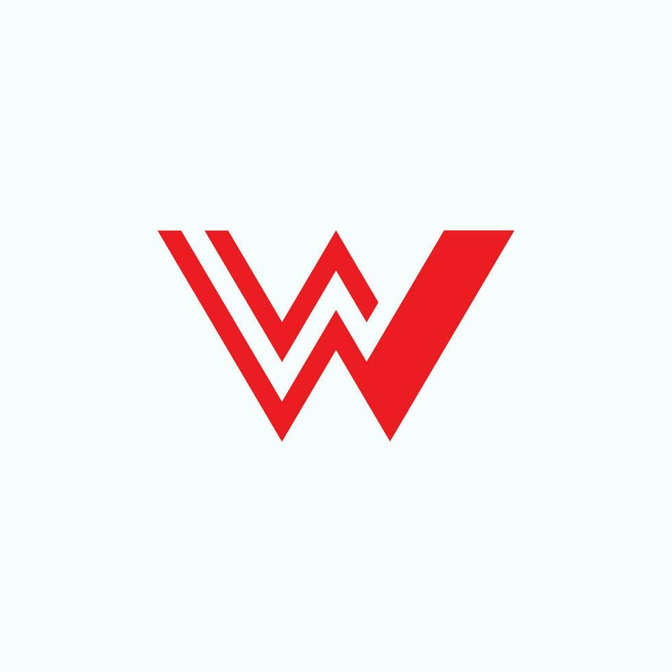Initial letter W logo Vector template