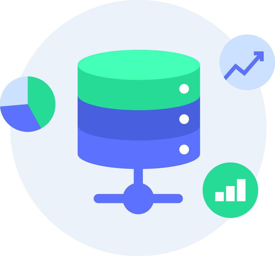 database marketing modern icon clipart illustration vector