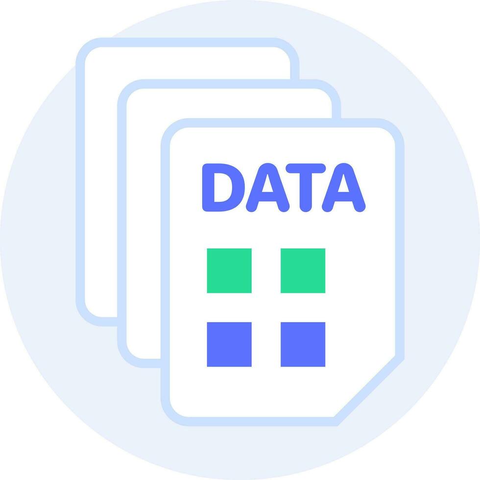 data collection modern icon clipart illustration vector
