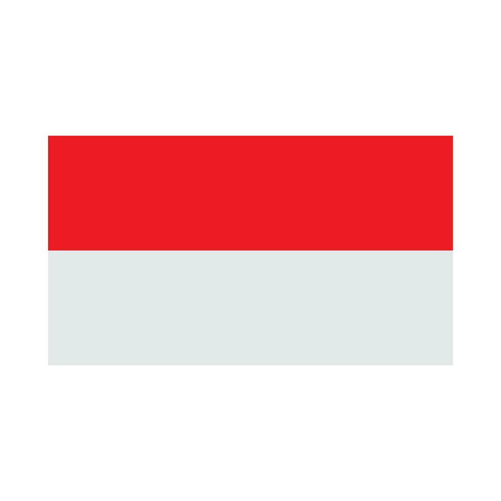 Indonesian flag icon vector