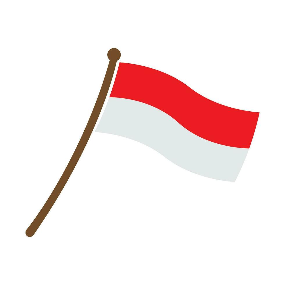 Indonesian flag icon vector