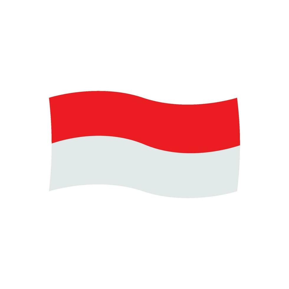 Indonesian flag icon vector